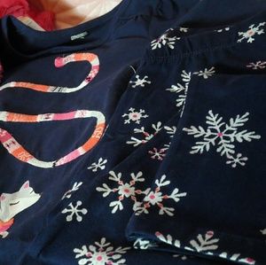 Gymboree navy blue snowflake leggings